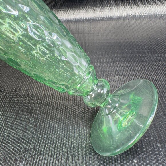 Villeroy and Boch Boston Green Footed Single Champagne Glass Cup Barware Signed - Picture 7 of 9